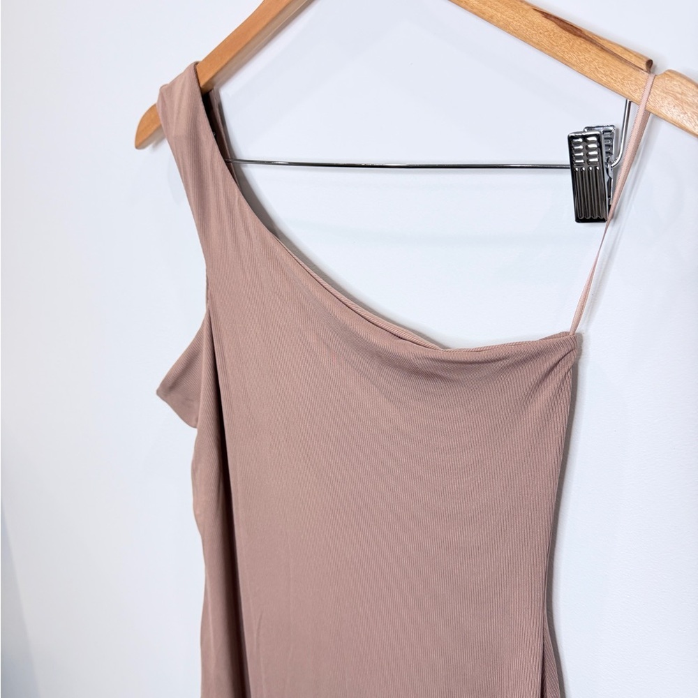 Naked Wardrobe Ribbed Coco One Shoulder Jumpsuit - Picture 2 of 5
